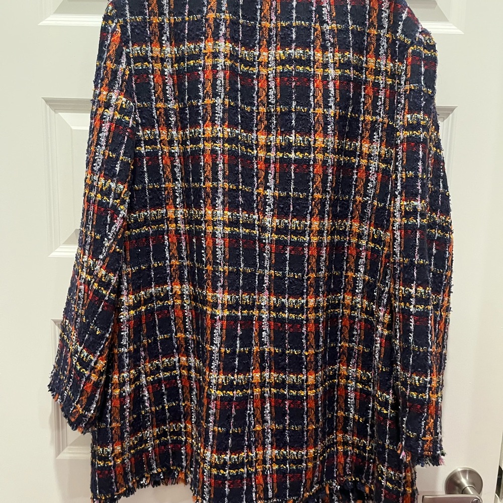 Chico's Multicolor Tweed Blazer with Yellow Accents - Picture 4 of 7